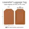 MakerFlo Laserette™ Luggage Tag Blank, Pack of 12 Engravable Leatherette Travel Bag Tag with Privacy Flap, Laser Engraving Material, Wholesale & Bulk